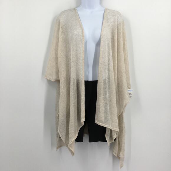 Nordstorm Rack Open Front Draped Cardigan Sweater OS 3/4 Sleeve Open Knit NWD - Picture 1 of 6
